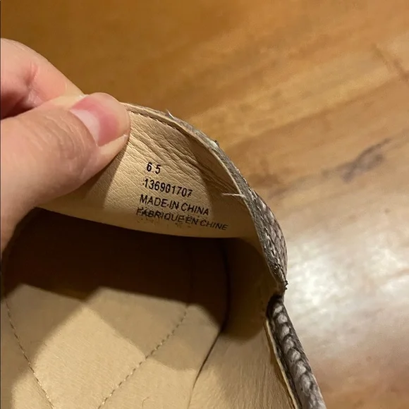 Kate and Mel Leather Python Pointed Toe Flats - Picture 5 of 6